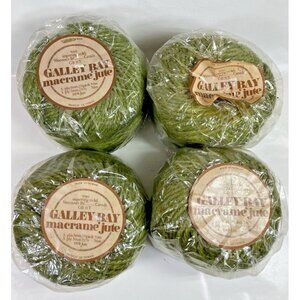 Vintage Galley Bay Macrame 100% Jute Cord Yarn 3 Ply 3mm 231 Ft 70 M Olive Green